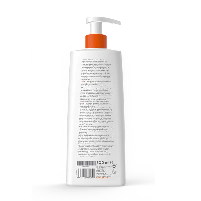 Leti At4 Gel da bagno , 500 ml