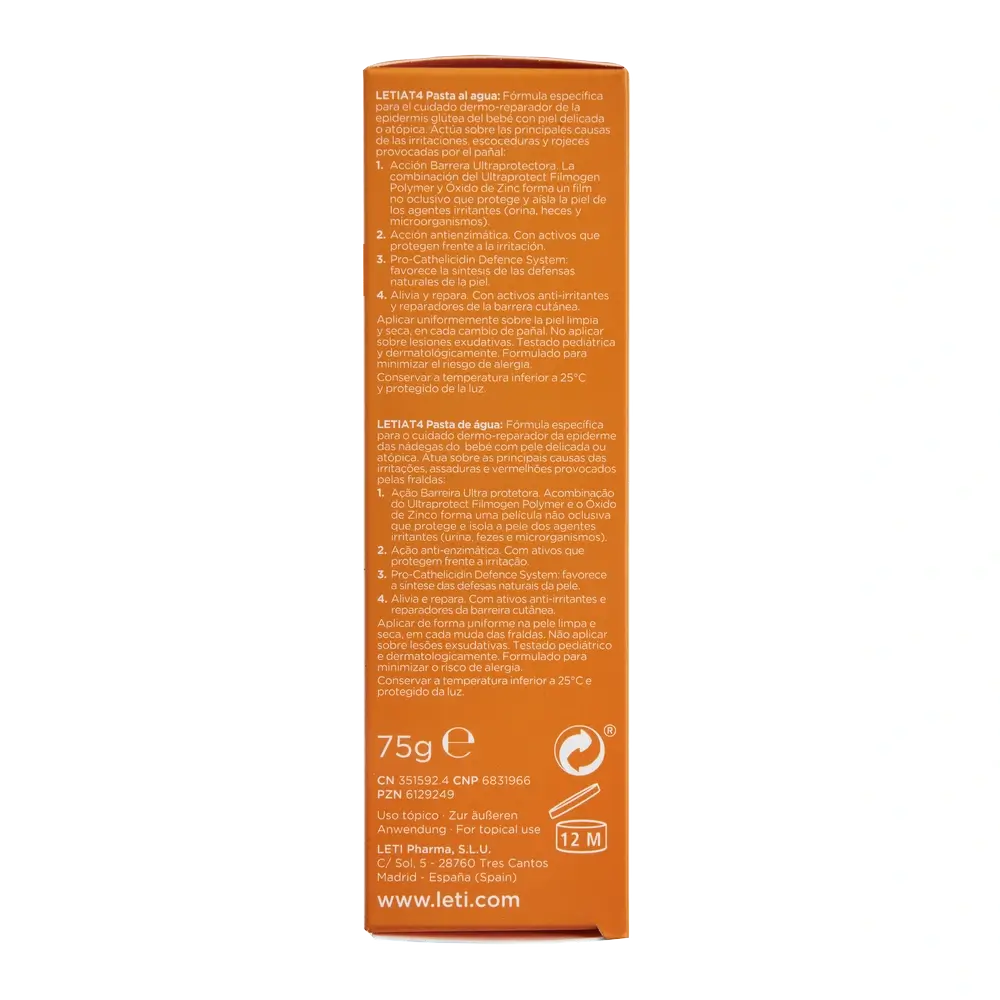 Letiat4 Pasta a base d'acqua, 75 g