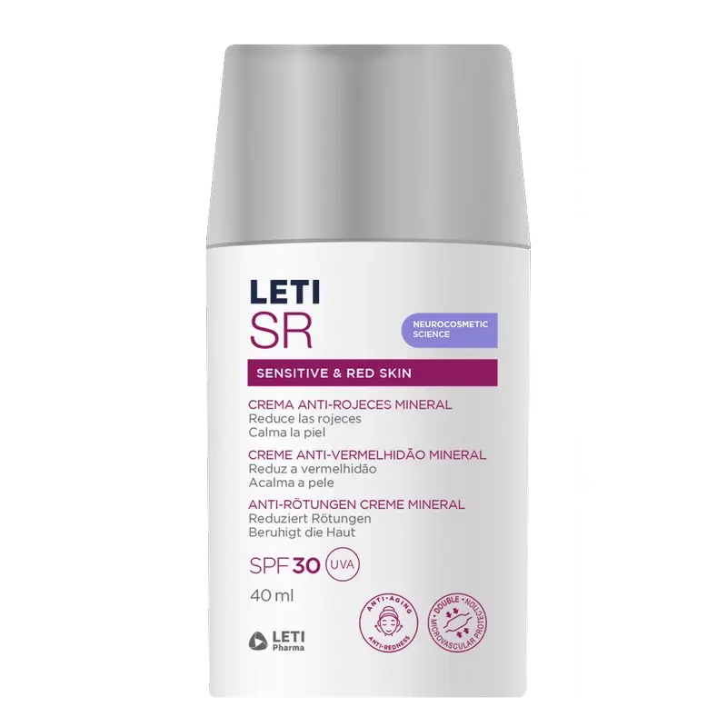 Leti Sr Antiredness Crema minerale Spf30 , 40 ml