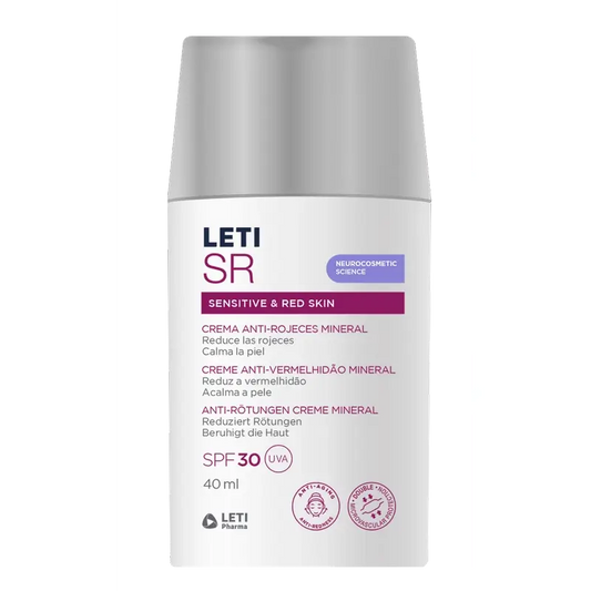 Leti Sr Antiredness Crema minerale Spf30 , 40 ml