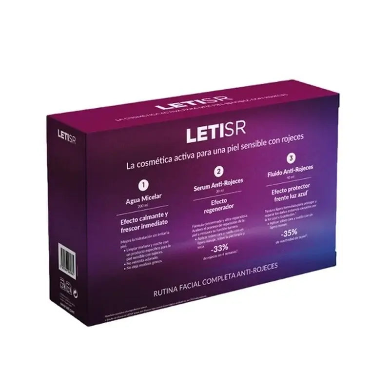 Leti SR Siero antiarrossamento per il petto di Natale + Fluido + Acqua micellare in regalo