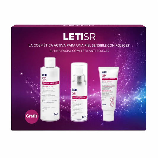 Leti SR Siero antiarrossamento per il petto di Natale + Fluido + Acqua micellare in regalo