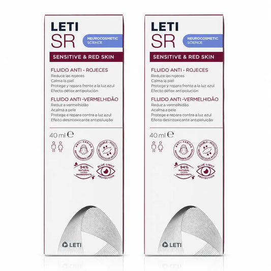 Leti SR Fluido Anti-Rossore, 40 ml confezione da 2