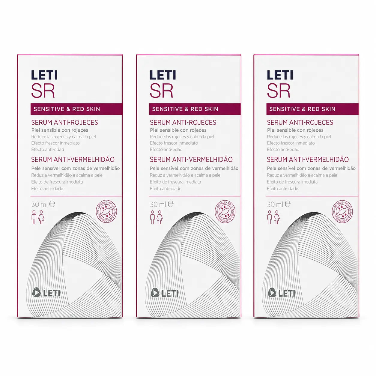 Leti SR Siero Anti-Rossore, 30 ml confezione da 3
