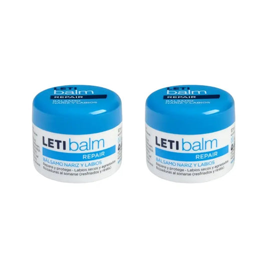 Letibalm Balsamo riparatore per naso e labbra, 2X10 Ml
