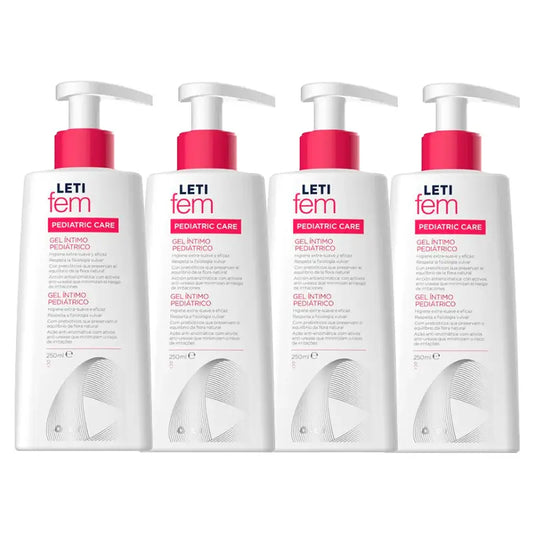 Letifem Pack Pediatric Gel intimo, 4 x 250 ml