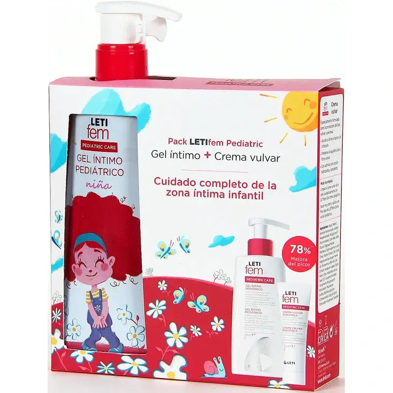 Confezione Letifem Gel pediatrico 250 Ml + Crema vulvare 30 Ml