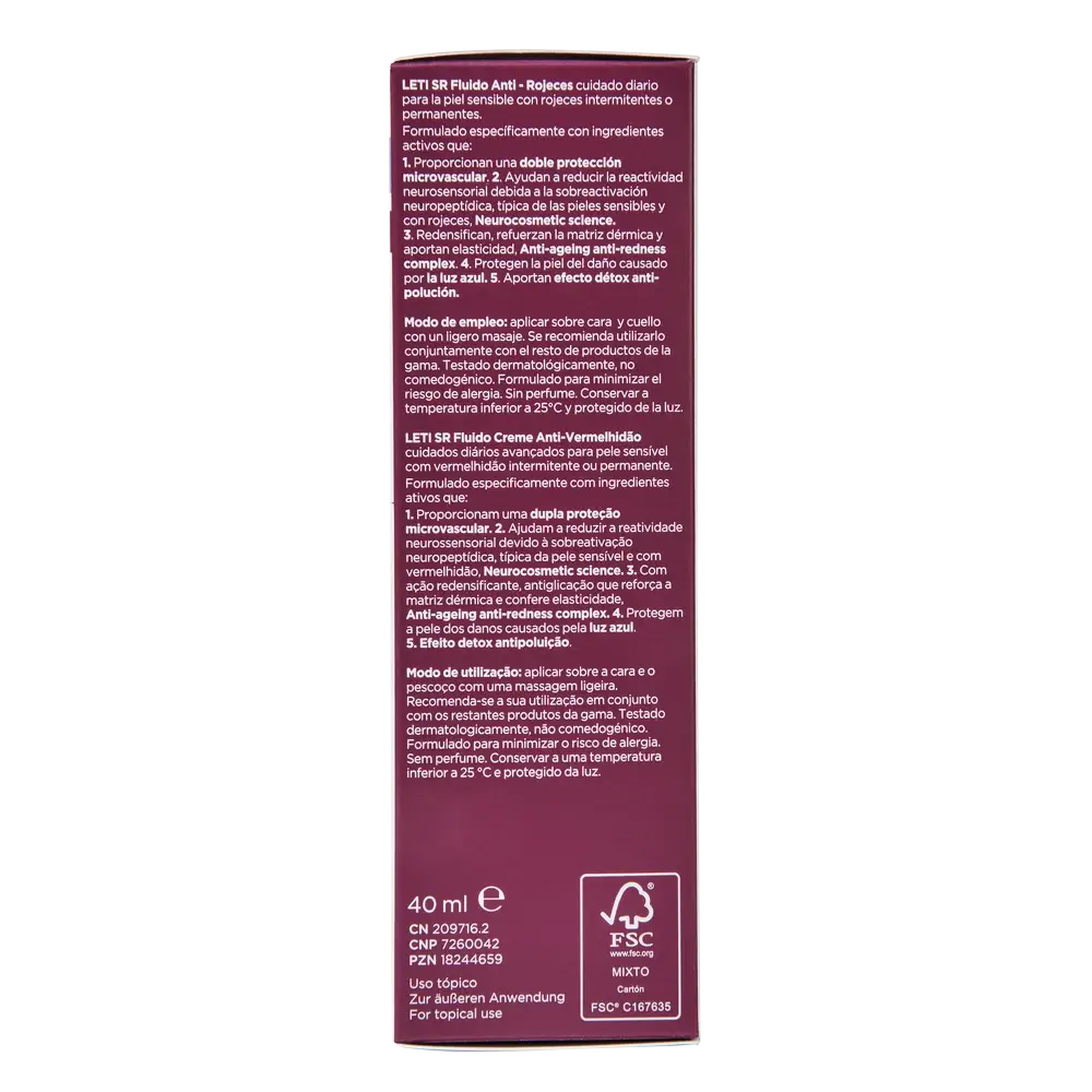 Leti SR Fluido antirossore, 40 ml