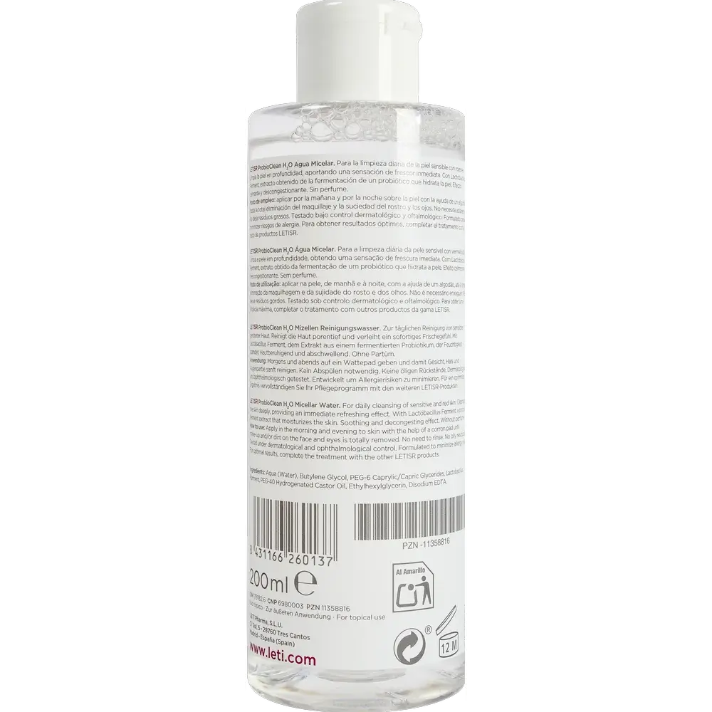 Leti SR Probioclean Acqua Micellare Acqua Micellare, 200 ml