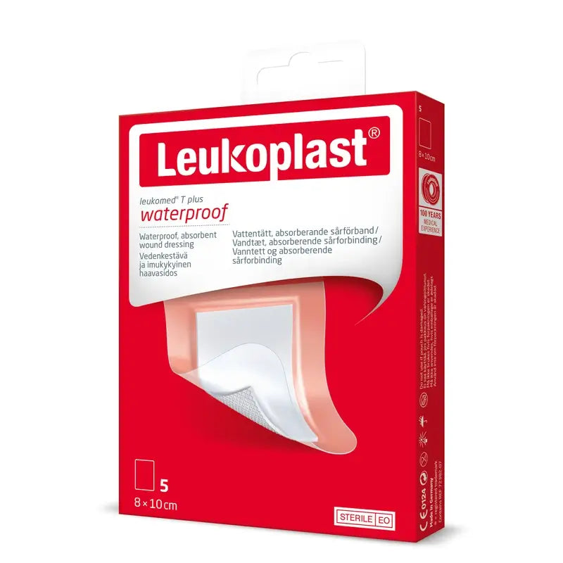 Leukoplast Leukomed T Plus, 8 cm X 10 cm, 5 pz.