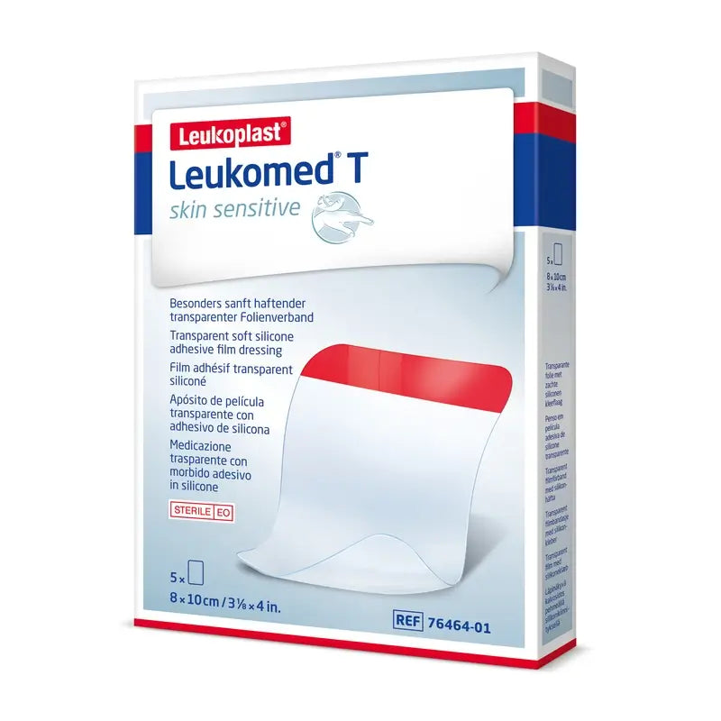 Leukoplast Leukomed T Skin Sensitive, 8 cm X 10 cm, 5 pz.