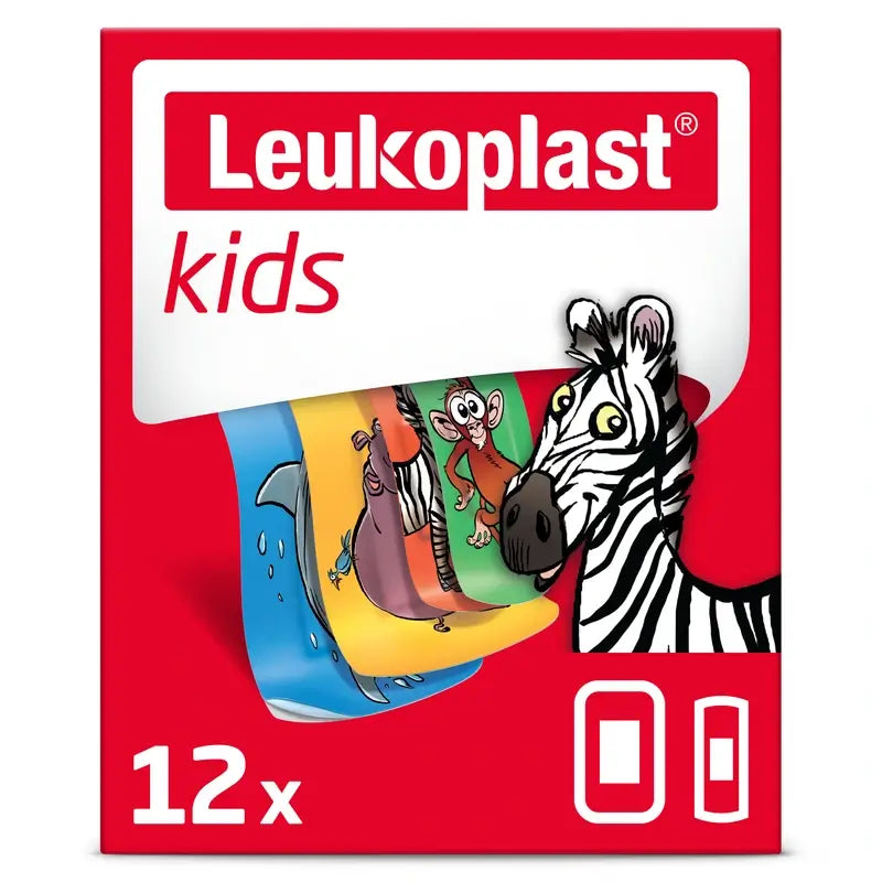 Leukoplast Kids Zoo, assortimento di 12 pezzi