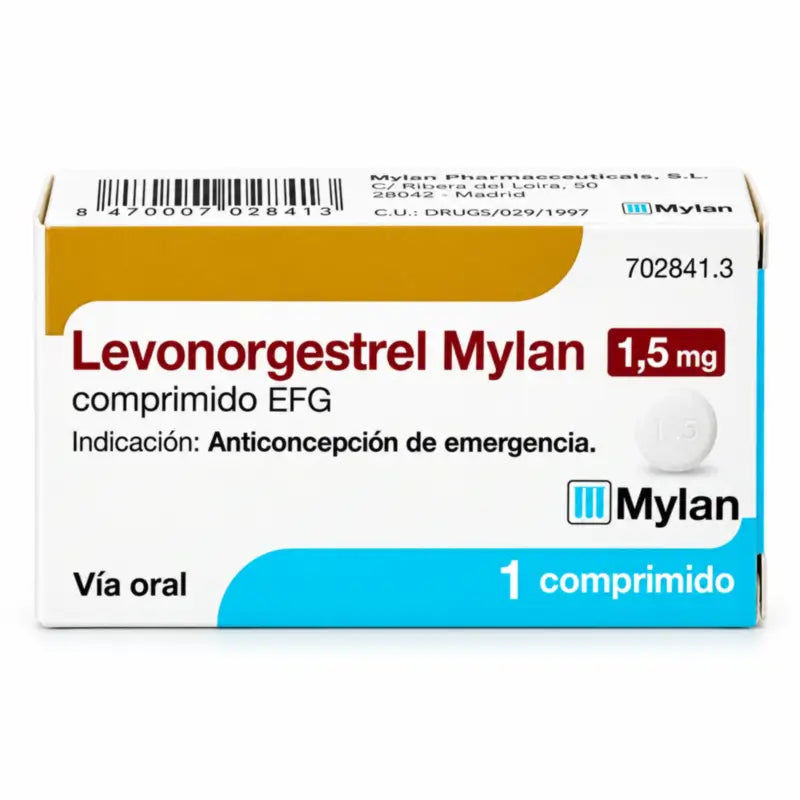 Levonorgestrel Mylan EFG 1,5 mg, 1 compressa