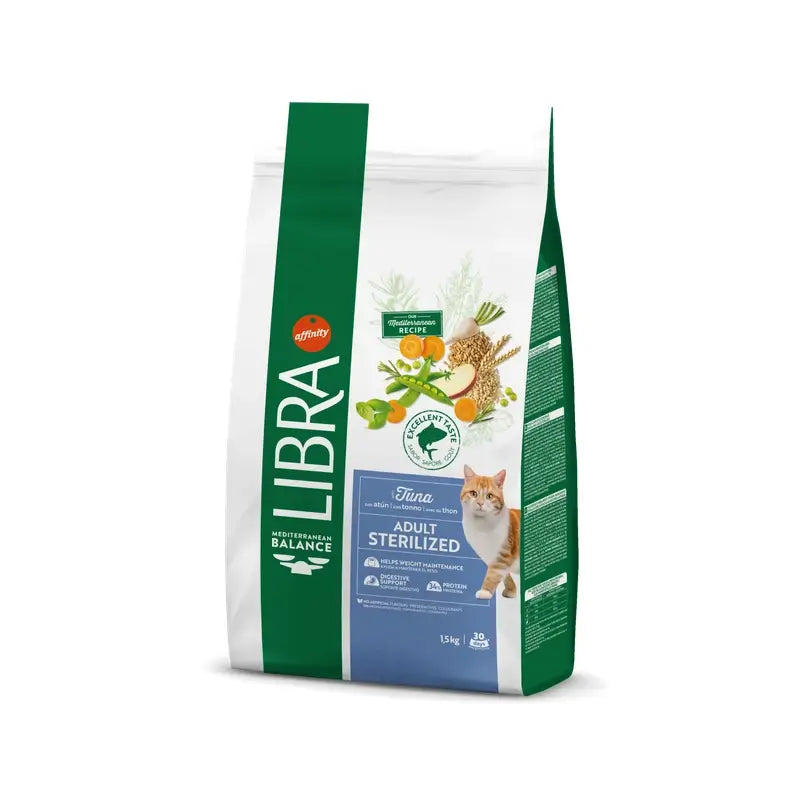 Libra Feline Adult Sterilised Tuna 1,5Kg, cibo per gatti