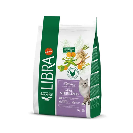 Libra Feline Adult Sterilised Chicken 3Kg, cibo per gatti