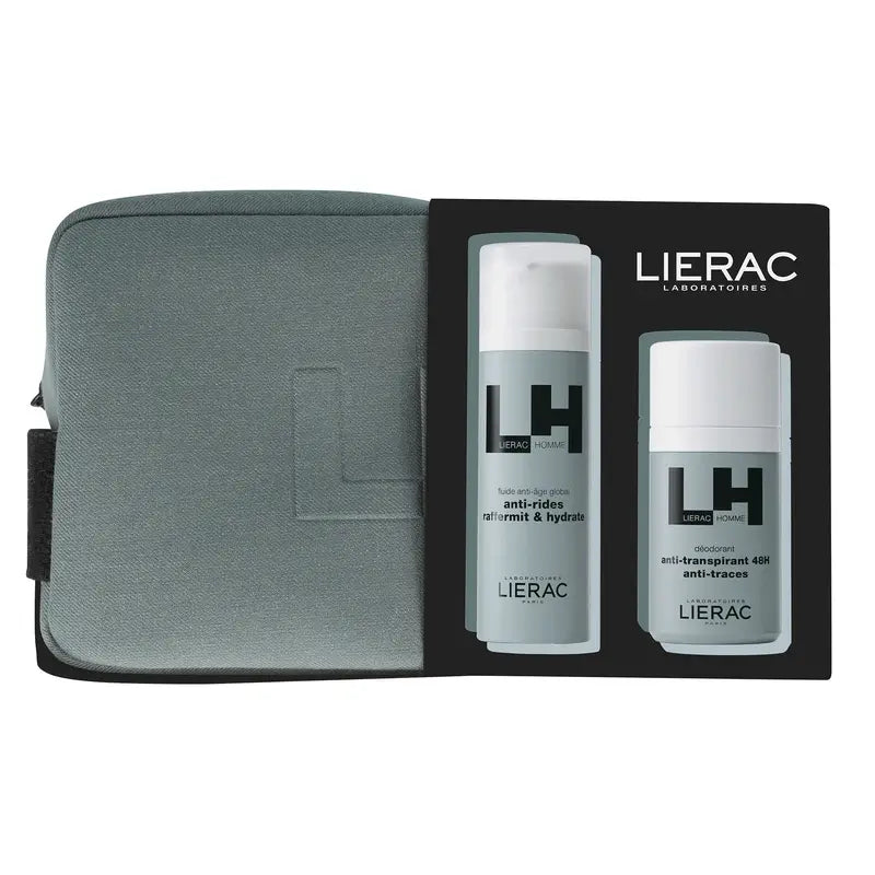 Lierac Homme Fluido globale anti-età + Deodorante, 50+50ml