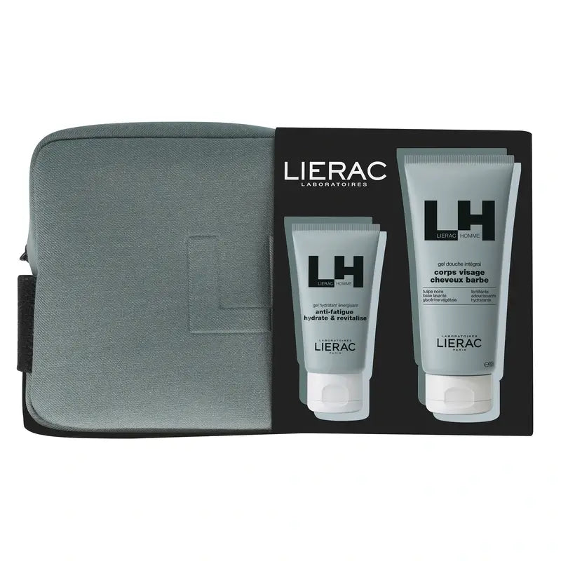 Lierac Homme Gel idratante energizzante 50 ml + Gel doccia, 200 ml