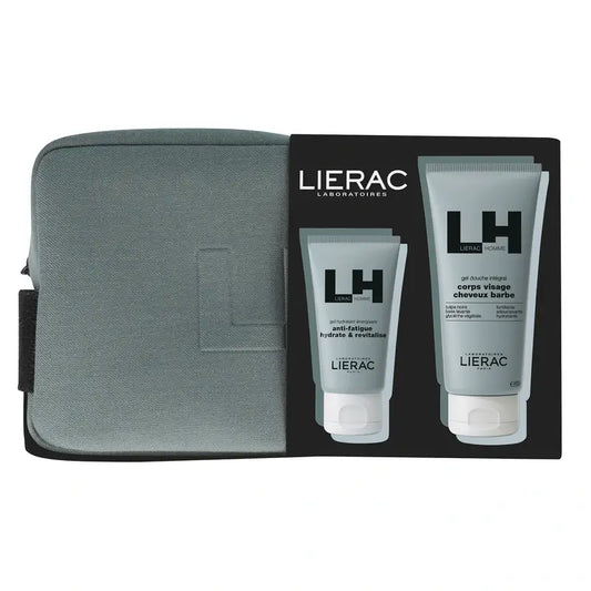 Lierac Homme Gel idratante energizzante 50 ml + Gel doccia, 200 ml