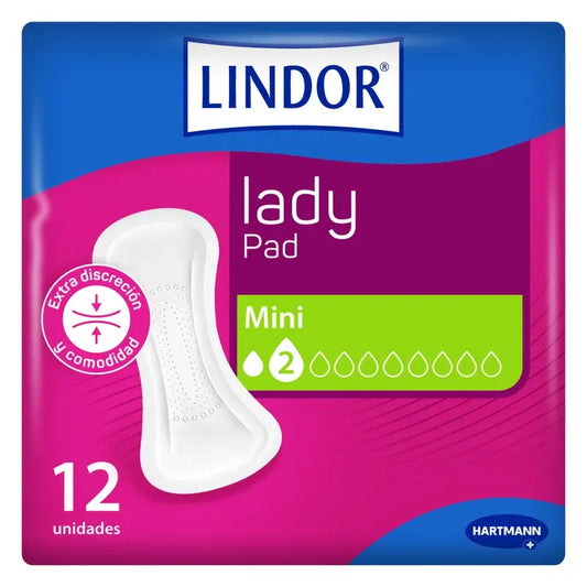 Lindor Lady Pad Mini 2 Gocce, 12 pezzi.