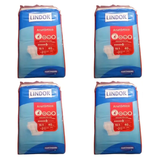 Lindor Pannolini anatomici da notte, confezione da 4 x 80 pezzi