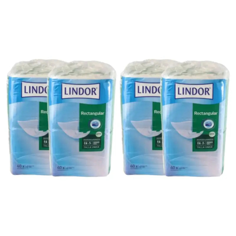 Lindor Pannolini rettangolari Super Notte, confezione da 2 x 80 pezzi