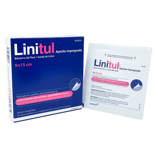 Linitul 9 x 15 cm Medicazione impregnata 20 bustine