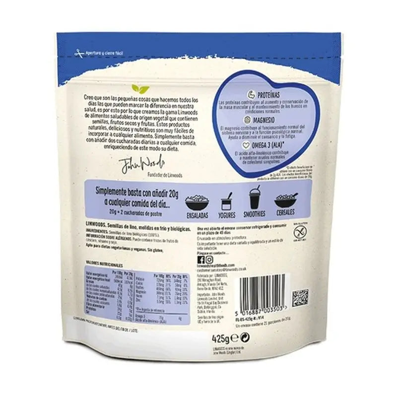 Semi di lino macinati biologici Linwoods 675gr.