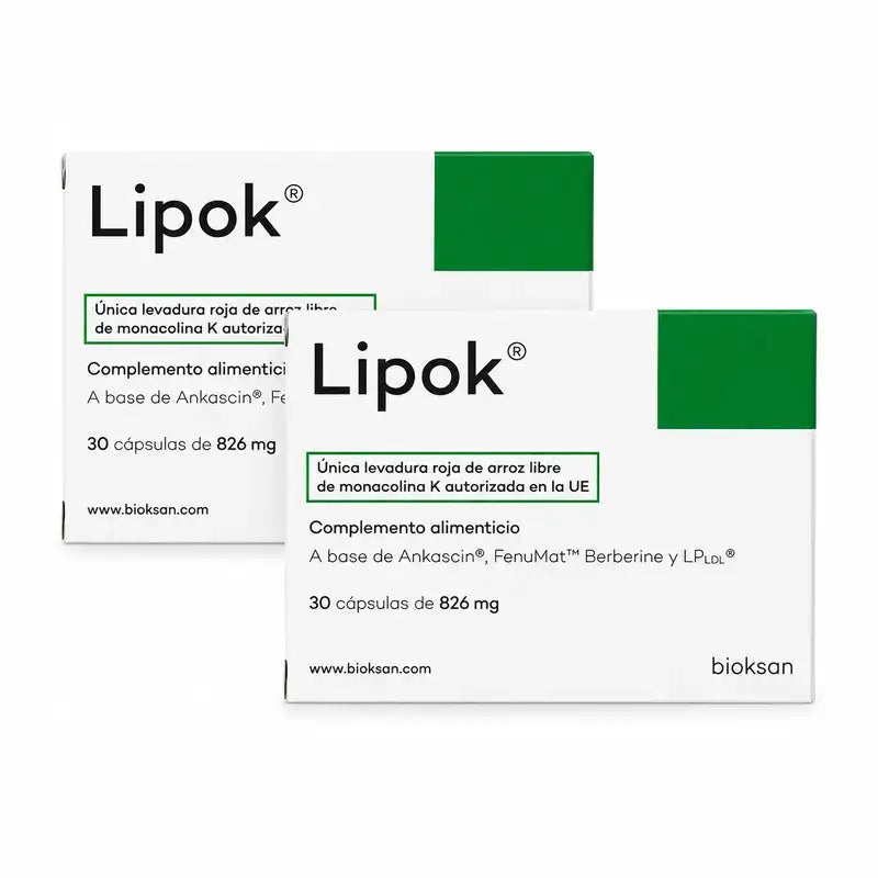 Lipok Integratore alimentare, confezione da 2 x 30 capsule