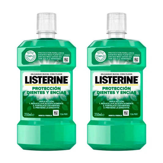 Listerine Duplo - Collutorio denti e gengive, 2 x 250 Ml
