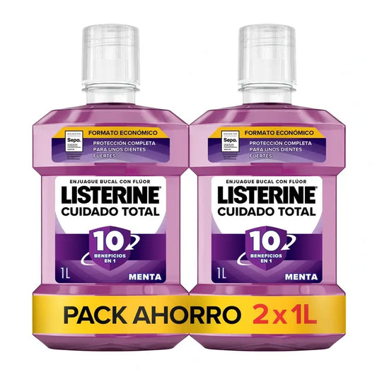Listerine Total Care Collutorio al gusto di menta, confezione da 2X1L