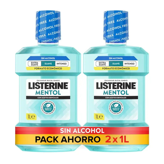 Listerine Collutorio delicato senza alcool, 2 x 1L