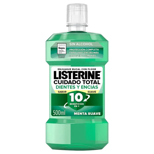 Listerine Collutorio senza alcool Protezione denti e gengive, gusto delicato, 500 Ml