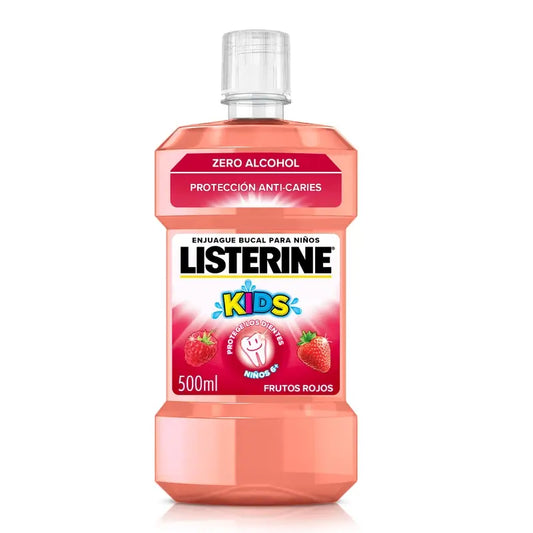 Collutorio analcolico per bambini Listerine, protezione dalla carie, con fluoruro, 500 ml