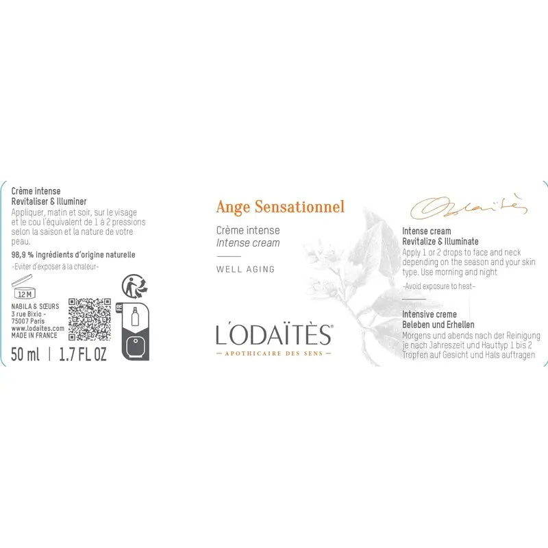 L'Odaïtès Facial Ange Sensationnel - Crema intensa , 50 ml