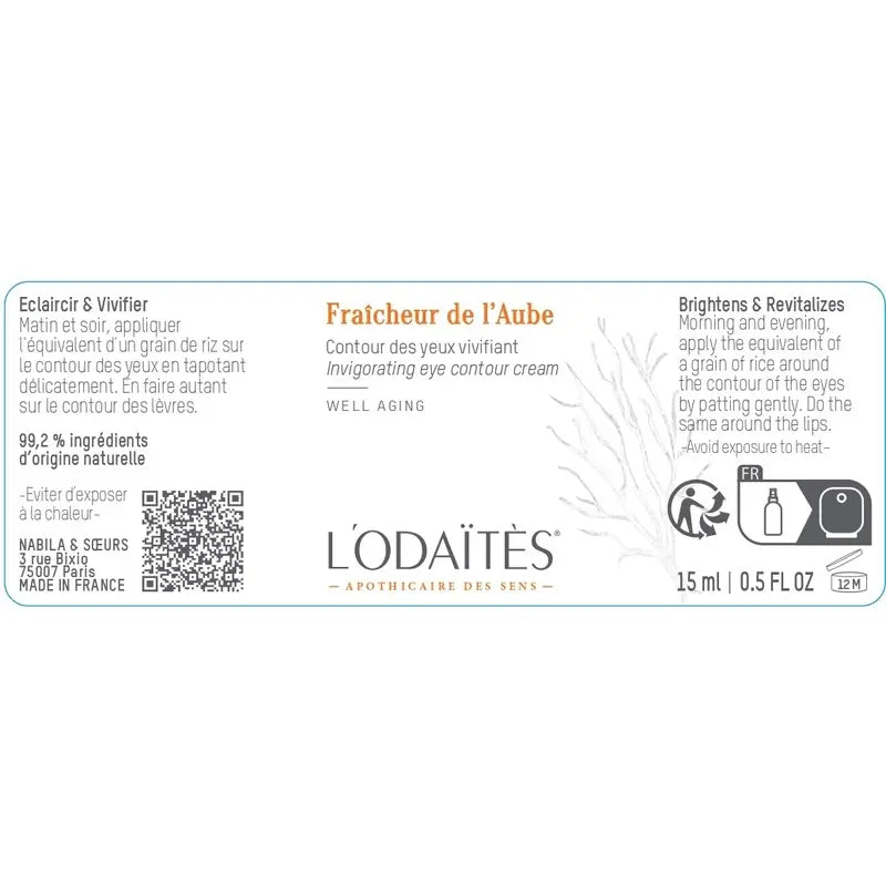 L'Odaïtès Facial Fraîcheur De L'Aube - Contorno occhi rivitalizzante , 15 ml