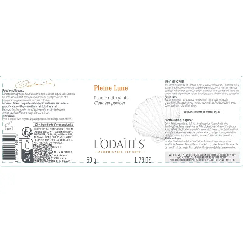L'Odaïtès Facial Pleine Lune - Polvere detergente , 50 g