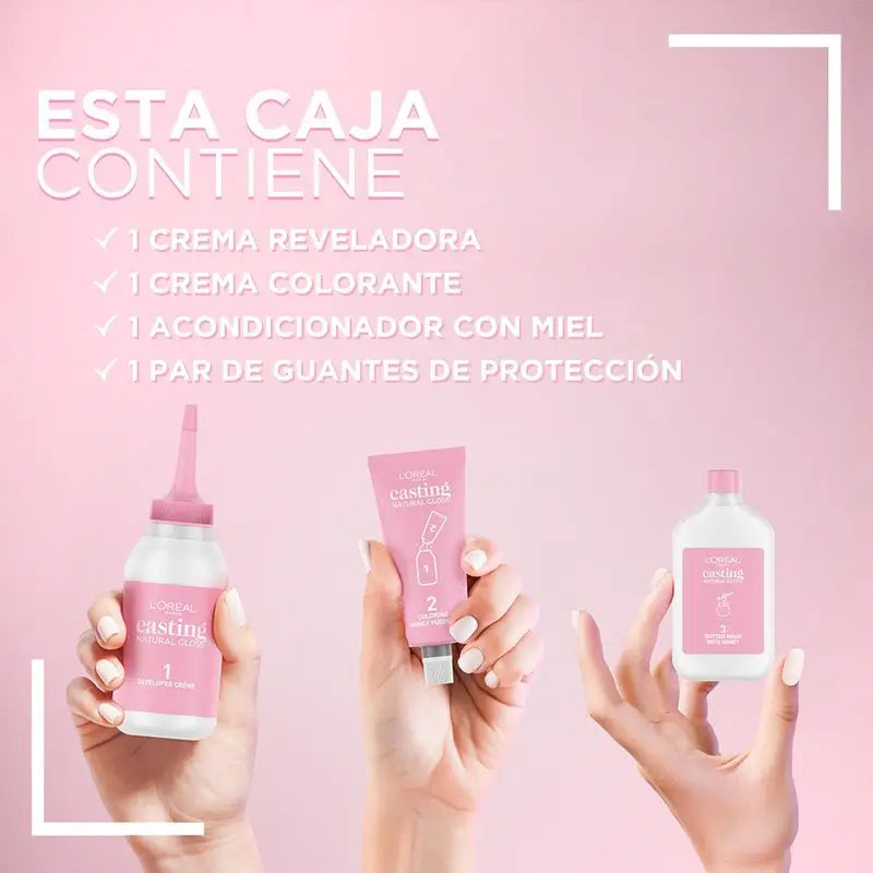 L'Oréal Paris Casting Natural Gloss Colour & Shine Gloss Shade 123 Brownie Black 90% Naturale Origine.