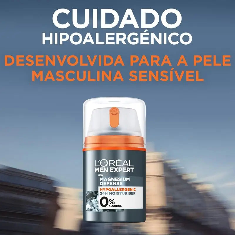 L'Oréal Paris Men Expert Crema Idratante Ipoallergenica: Magnesio Minerale e Acido Ialuronico