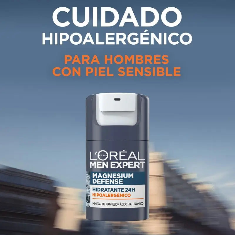 L'Oréal Paris Men Expert Crema Idratante Ipoallergenica: Magnesio Minerale e Acido Ialuronico