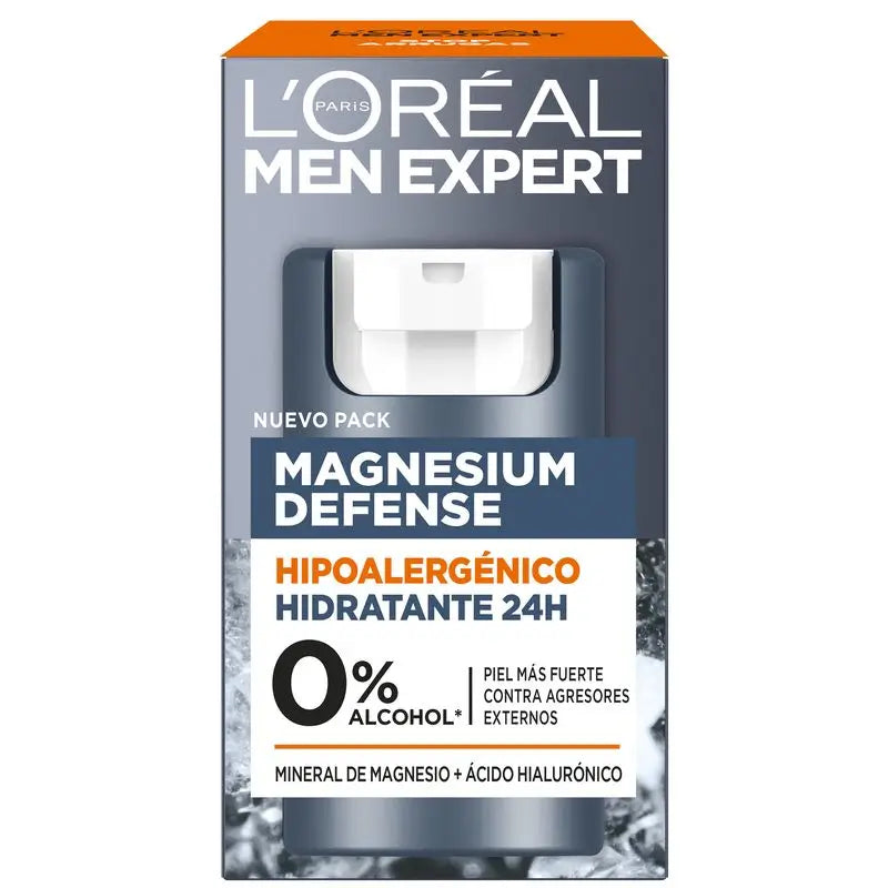 L'Oréal Paris Men Expert Crema Idratante Ipoallergenica: Magnesio Minerale e Acido Ialuronico