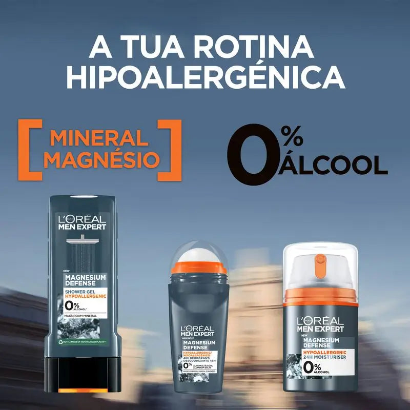 L'Oréal Paris Men Expert Crema Idratante Ipoallergenica: Magnesio Minerale e Acido Ialuronico