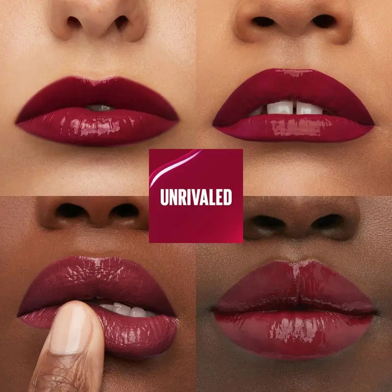 Maybelline New York Super Stay Vinyl Ink Proof Gloss Rossetto a prova di inchiostro, 30 UNRIVALED