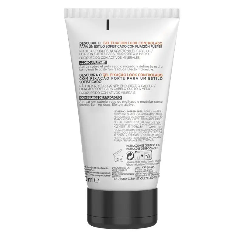 L'Oréal Paris Men Expert Controlled Look Hold Gel per uomo, 150 ml