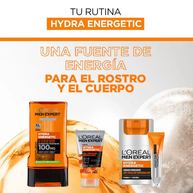L'Oréal Paris Men Expert Hydra Energetic 24H Crema idratante anti-fatica per uomo con vitamina C e proteine - 50 Ml