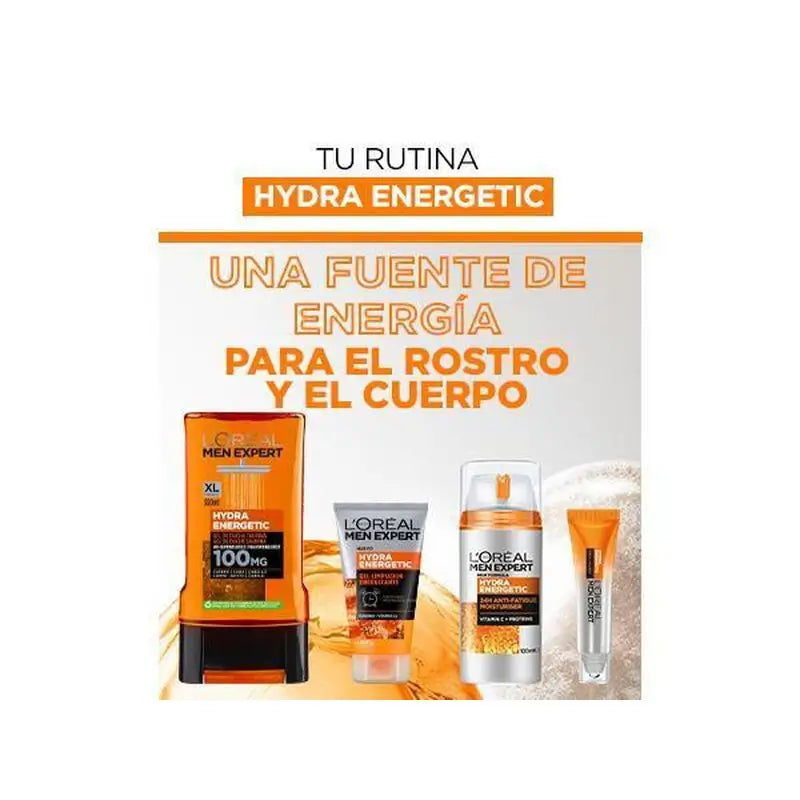 L'Oréal Paris Men Expert Hydra Energetic 24H Crema idratante anti-fatica per uomo con vitamina C e proteine - 50 Ml