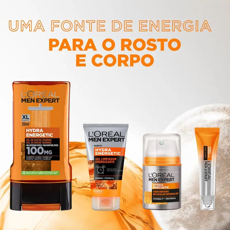 L'Oréal Paris Uomo Expert Hydra Energetic Roll-On Occhi Effetto Ghiaccio Anti Borse e Anti Occhiaie Per Uomo - 10 Ml