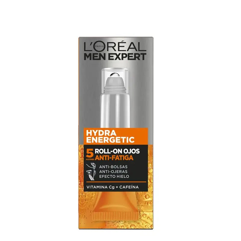 L'Oréal Paris Uomo Expert Hydra Energetic Roll-On Occhi Effetto Ghiaccio Anti Borse e Anti Occhiaie Per Uomo - 10 Ml