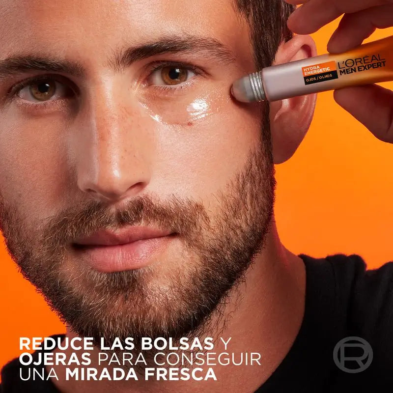 L'Oréal Paris Uomo Expert Hydra Energetic Roll-On Occhi Effetto Ghiaccio Anti Borse e Anti Occhiaie Per Uomo - 10 Ml