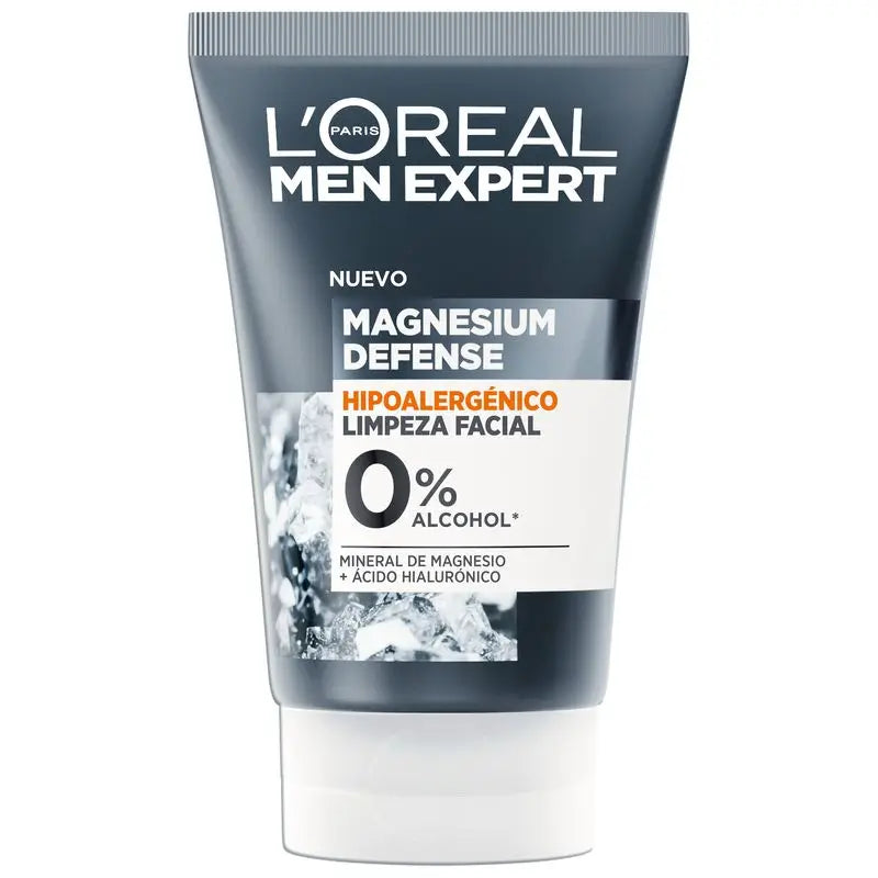 L'Oréal Paris Men Expert Facial Cleansing Magnesium Defense: ipoallergenico, minerale di magnesio e acido ialuronico