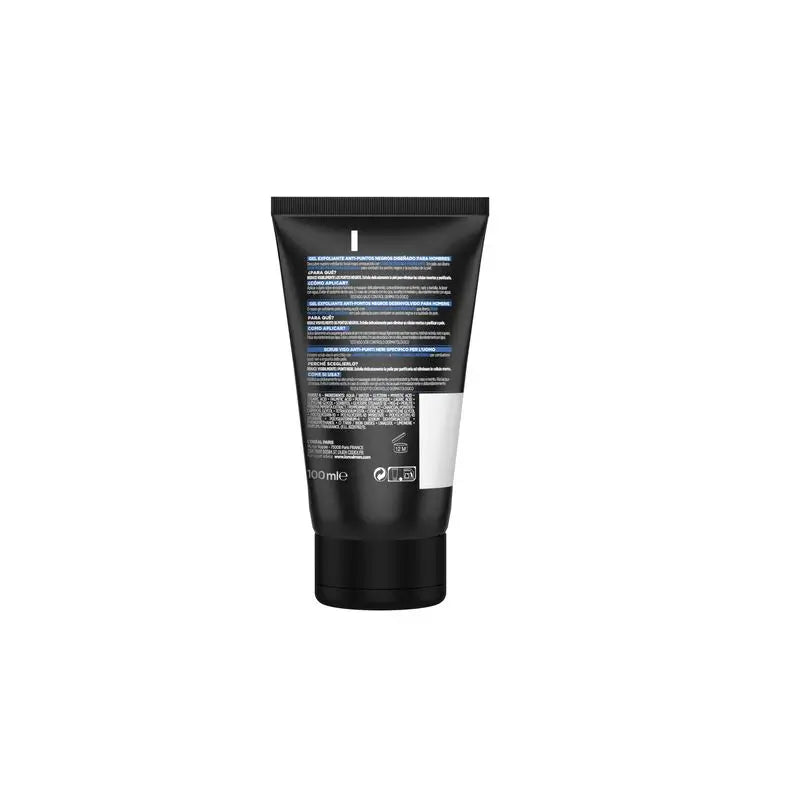 L'Oréal Paris Men Expert Gel Esfoliante Anti-Capelli Neri al Carbone Puro 100 Ml